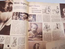 Kotiliesi 1955 nr 7, huhtikuu sis. mm. seur. artikkelit / kuvat / mainokset; Kansikuva sisäkuva Rauman kirkko - Alttaritaulu,,Kas-Kas kotiväri, 4711, Cutex,