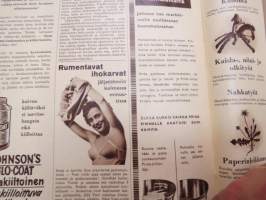 Kotiliesi 1955 nr 7, huhtikuu sis. mm. seur. artikkelit / kuvat / mainokset; Kansikuva sisäkuva Rauman kirkko - Alttaritaulu,,Kas-Kas kotiväri, 4711, Cutex,