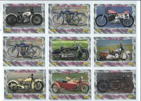 American Vintage Cycles moottoripyörä  keräilykortti, keräilykuva - 9 eril muovitaskuissa