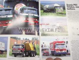 Scania P93 paloauto -myyntiesite (1988) / sales brochure
