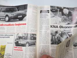 Moottori 1986 nr 9, sis. mm. seur. artikkelit / kuvat / mainokset; Auton synttärit Porissa - Auto 100 v. Maanteiden ritarit Forssassa, Suomen tehokkain