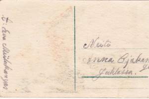 Vanha joulukortti -   Koko 11 x 7 cm. 1946.