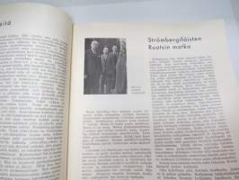 Strömberg 1940 nr 1 -henkilöstölehti, sis. mm. seur. artikkelit / kuvat; Strömbergiläisten ruotsinmatka, Uusia virkapukuja, Yhtiön sankarivainajien