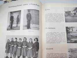 Strömberg 1940 nr 1 -henkilöstölehti, sis. mm. seur. artikkelit / kuvat; Strömbergiläisten ruotsinmatka, Uusia virkapukuja, Yhtiön sankarivainajien