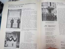 Strömberg 1940 nr 1 -henkilöstölehti, sis. mm. seur. artikkelit / kuvat; Strömbergiläisten ruotsinmatka, Uusia virkapukuja, Yhtiön sankarivainajien