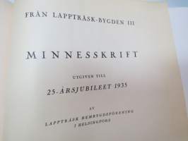 Från Lappträsk-bygden III - Minnesskrift utgiven till 25-årsjubileet 1935 av Lappträsk Hembygdsförening i Helsingfors - Anders allardt 80 år,