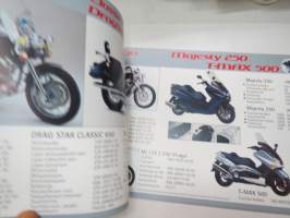 Yamaha 2001 originaalitarvikkeet -sales brochure / myyntiesite