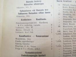 Turun kaupungin taksoitusluettelo v. 1909 - Taxeringslängd för Åbo stad år 1910 -verokalenteri