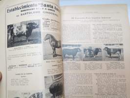 La Argentina Rural Retrospecto Anual 1910 - Argentiinan maaseudun / maanviljelyksen / karjankasvatuksen vuosikirja, sisltää mm. siitoseläinten kuvia, eri