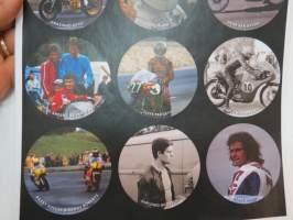 Phil Read, Jean-Claude Selini, Johnny Wickström, Graziano Rossi, Seppo Rossi, Henk van Kessel, Cecotto / Sheene / Roberts &amp; Ferrari, Clive Padgett, Guyla