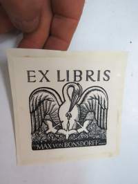 Ex libris Max von Bonsdorff (till minne) -book owner´s mark