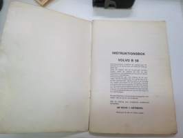 Volvo B 58 Instruktionsbok -linja-auto käyttöohjekirja ruotsiksi / bus operator´s manual in swedish