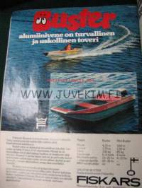 Tekniikan Maailma 1977 nr 4. Koeajossa ison Saabin perusmalli. Saab 96 GL, Moskvitsh Pick-up,  Datsun 100 A, VW Derby . M V Agusta 125. Takakannessa