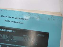 Decca Yacht navigator II Operating Manual -käyttöohjekirja