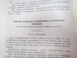 Helsingin kaupungin köyhäinhoidon sekä siihen kuuluvien virastojen ja laitosta ohje- ja johtosäännöt 1928 Reglementen m.m. för Helsingfors stads fattigvård