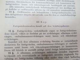 Helsingin kaupungin köyhäinhoidon sekä siihen kuuluvien virastojen ja laitosta ohje- ja johtosäännöt 1928 Reglementen m.m. för Helsingfors stads fattigvård