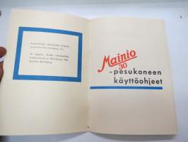 Pesu mainioksi -  pesukone Mainio 60 -myyntiesitekirjanen -washing machine brochure book