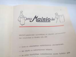 Pesu mainioksi -  pesukone Mainio 60 -myyntiesitekirjanen -washing machine brochure book