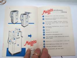 Pesu mainioksi -  pesukone Mainio 60 -myyntiesitekirjanen -washing machine brochure book