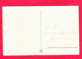 Vanha joulukortti -   Koko 14 x 9 cm. 1959