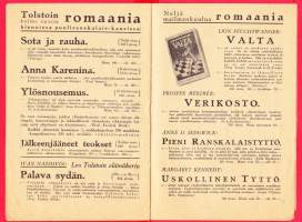 Jokamiehen maailmanhistoria ynnä muita uusia valiokirjoja Werner Söderström Osakeyhtiön kevät-tuotannosta 1929. Kotilieden 14. numeron liite.