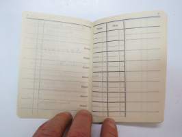 Helsingin Säästöpankki, säästötili - vastakirja -bank record book
