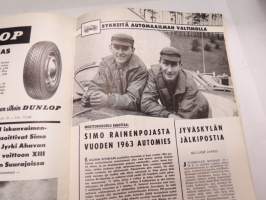 Moottoriurheilu / Moottori-urheilu 1963 nr 9, sis. mm. seur. artikkelit / kuvat / mainokset; Kansikuva Simca 1300, MM-Pyynikki, Mestareiden muotokuvia - Hans-Georg