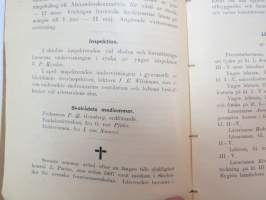 Svenska Fruntimmerskolan i Wiborg 1914-1915 årsberättelse med elevmatrikel samt Amerikanska skolor - Aino Ottelinin kirjoittamat koulun vuosikertomus sekä