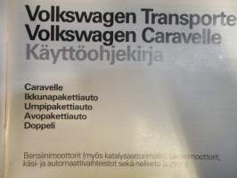 Volkswagen Transporter Caravelle 1988 -käyttöohjekirja