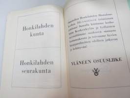 Honkilahden Maatalouskerho 30-vuotias, historiikki jossa mainitaan ja kuvattuna myös Honkilahden ensimmäinen Maatalouskerholiiton morsiuskruunua käyttänyt