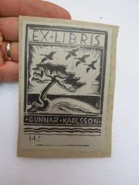 Ex Libris Gunnar Karlsson -book owner´s mark