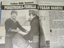 Alibi 1988 nr 4, sis. mm. artikkelit / kuvat / mainokset; Vaasalainen rockmuusikko Hannu Rajala - paloiteltuna koskeen, Tarja Huhtamäki o.s. Ylimäki hermostui