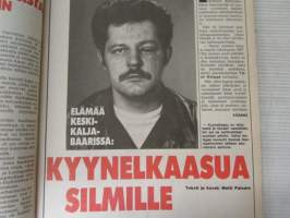 Alibi 1988 nr 4, sis. mm. artikkelit / kuvat / mainokset; Vaasalainen rockmuusikko Hannu Rajala - paloiteltuna koskeen, Tarja Huhtamäki o.s. Ylimäki hermostui