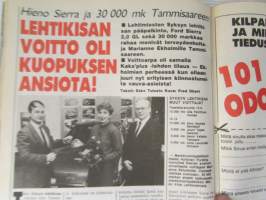 Alibi 1988 nr 4, sis. mm. artikkelit / kuvat / mainokset; Vaasalainen rockmuusikko Hannu Rajala - paloiteltuna koskeen, Tarja Huhtamäki o.s. Ylimäki hermostui