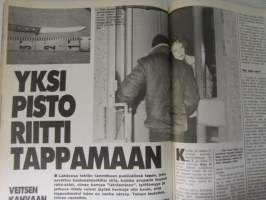 Alibi 1988 nr 4, sis. mm. artikkelit / kuvat / mainokset; Vaasalainen rockmuusikko Hannu Rajala - paloiteltuna koskeen, Tarja Huhtamäki o.s. Ylimäki hermostui