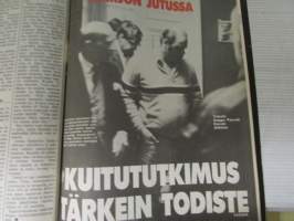 Alibi 1988 nr 4, sis. mm. artikkelit / kuvat / mainokset; Vaasalainen rockmuusikko Hannu Rajala - paloiteltuna koskeen, Tarja Huhtamäki o.s. Ylimäki hermostui