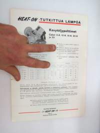 Heat-On Calori kevytöljypolttimet -myyntiesite / oil burner brochure