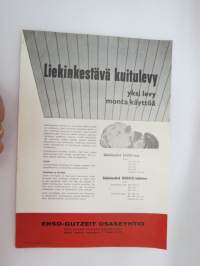 Enso-Gutzeit Oy -liekinkestävä kuitulevy -myyntiesite /  brochure, board