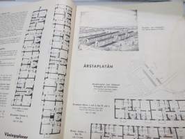 Vår Bostad - HSB-byggen 1946 (i Sockholm) -byggnadsplatser och hustyper mm. Årstaplatån, Aspudden, Johannesfred - Ulvsunda, Johanneshov, Storeby - hus och