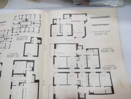 Vår Bostad - HSB-byggen 1946 (i Sockholm) -byggnadsplatser och hustyper mm. Årstaplatån, Aspudden, Johannesfred - Ulvsunda, Johanneshov, Storeby - hus och