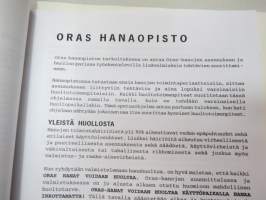 Oras Hanaopisto -hanoihin ja niiden asennukseen &amp; käyttöön liittyvää teknistä tietoa, esitteitä ym. -water dispensing material / technical info by Oras