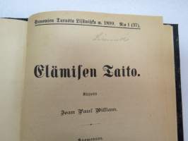 Elämisen Taito - Hywäin tapain oppi ja hyweet - Itsensä-tunteminen - Järki - Mielellisyys - Miehuus ja wakamieli - Kohtuus - Kieltäymys - Työteliäisyys -