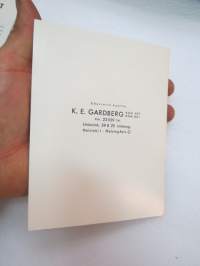 Lakemeier Bonnaplast - Vulnoplast laastari / side -mainoskortti, K.E. Gardberg Ky -ad card