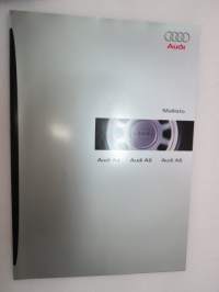 Audi-mallisto A4, A6, A8 -myyntiesite / sales brochure