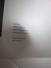 Audi A4 2000 -myyntiesite / sales brochure