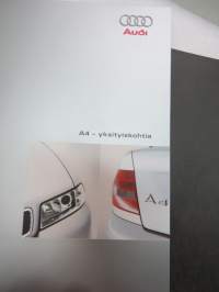 Audi A4 2000 -myyntiesite / sales brochure