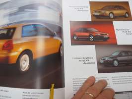 Audi-mallisto 1998 -myyntiesite / sales brochure