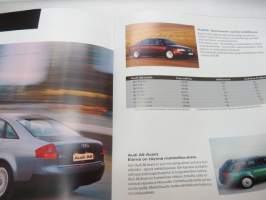 Audi-mallisto 1998 -myyntiesite / sales brochure