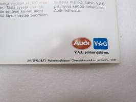 Uusi Audi-kuvasto 1984 -myyntiesite / sales brochure