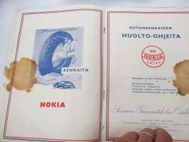 Nokia - autonrenkaiden huolto-ohjeita -esite / tire instructions